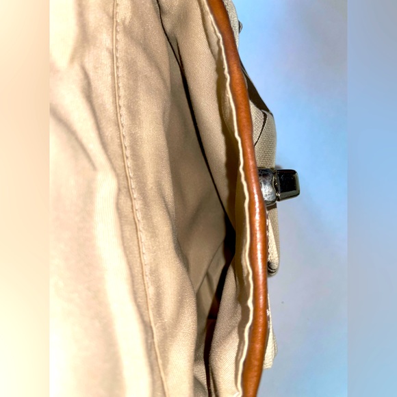 Vintage Coach Monogram Tote in Brown Beige w Shoulder Strap Lightweight & Roomy - Picture 7 of 16